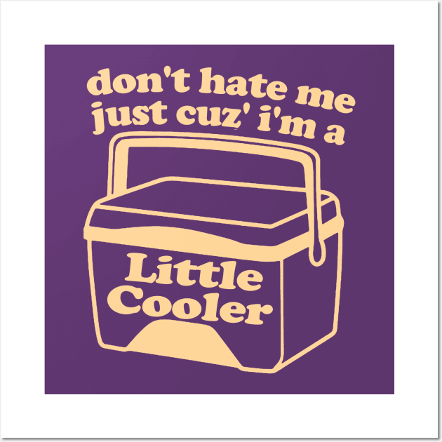 Don't Hate Me Just Because I'm a Little cooler Tee, Unisex Funny Saying Tee, Sarcastic Red Cooler T-shirt, Adult Humorous Quote Shirt Wall Art by Hamza Froug